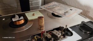 Picture showcasing my homemade coil winding machine